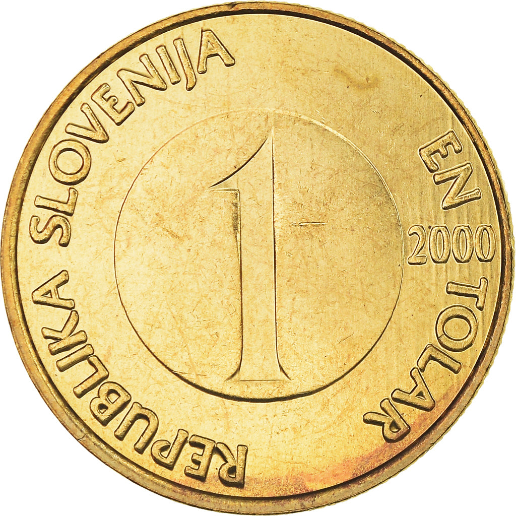 Coin, Slovenia, Tolar, 2000, MS(64), Nickel-brass, KM:4