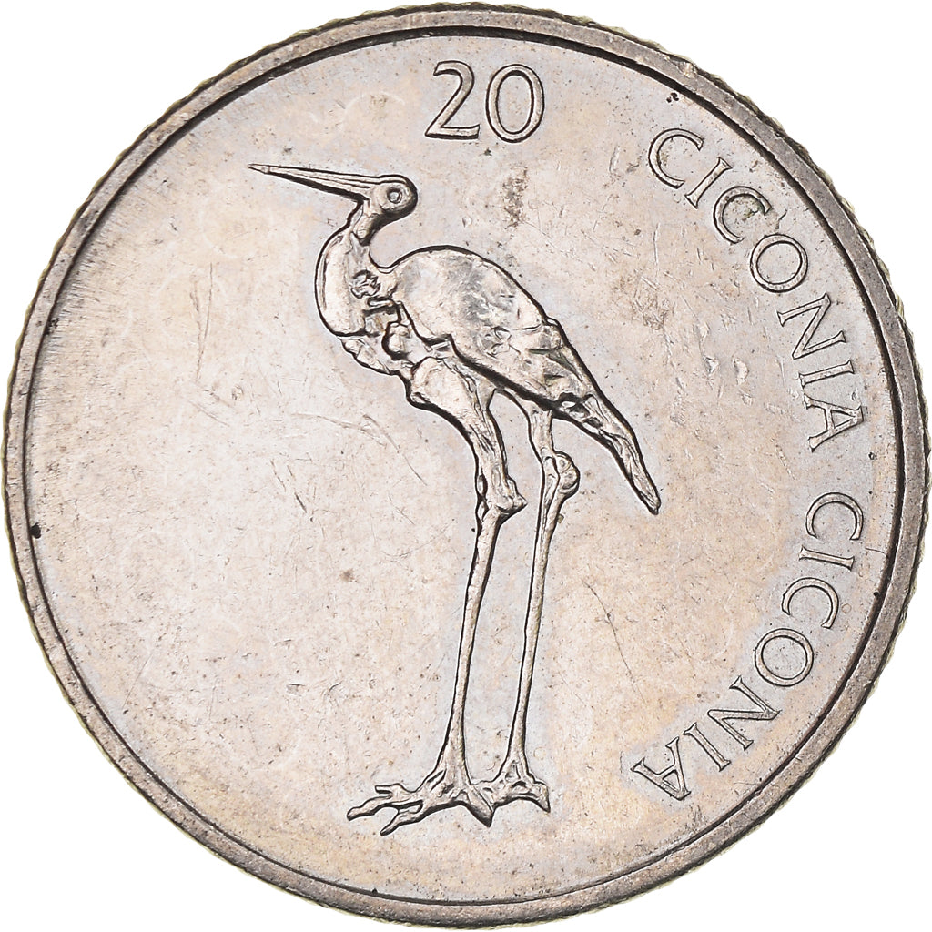 Moeda, Eslovénia, 20 Tolarjev, 2003, Kremnica, AU(50-53), Cobre-níquel, KM:51