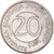 Moneda, Eslovenia, 20 Tolarjev, 2003, Kremnica, MBC+, Cobre - níquel, KM:51