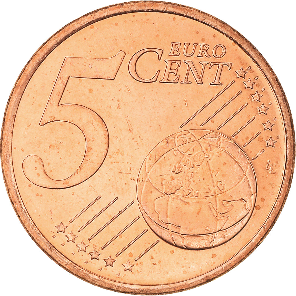 Greece, 5 Euro Cent, 2002, Athens, MS(64), Copper Plated Steel, KM:183