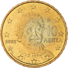 Grecia, 10 Euro Cent, 2002, Athens, BB+, Ottone, KM:184