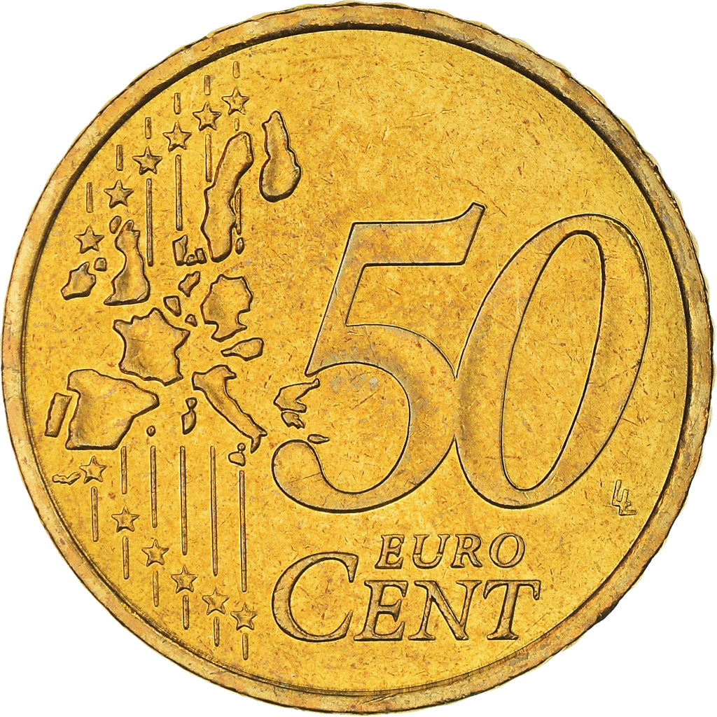 Grecia, 50 Euro Cent, 2002, Athens, SPL, Ottone, KM:186