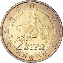 Greece, 2 Euro, 2002, Athens, MS(64), Bi-Metallic, KM:188