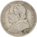 ITALIAN STATES, Lira, 1868, Rome, KM #1378, VF(20-25), Silver, 4.89