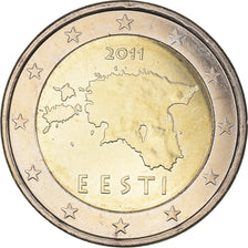 Estonia, 2 Euro, 2011, Vantaa, EBC, Bimetálico, KM:68