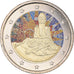 Spain, 2 Euro, Parc Guell, 2014, Madrid, Colourized, MS(63), Bi-Metallic