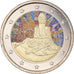 Hiszpania, 2 Euro, Parc Guell, 2014, Madrid, Colourized, MS(63), Bimetaliczny