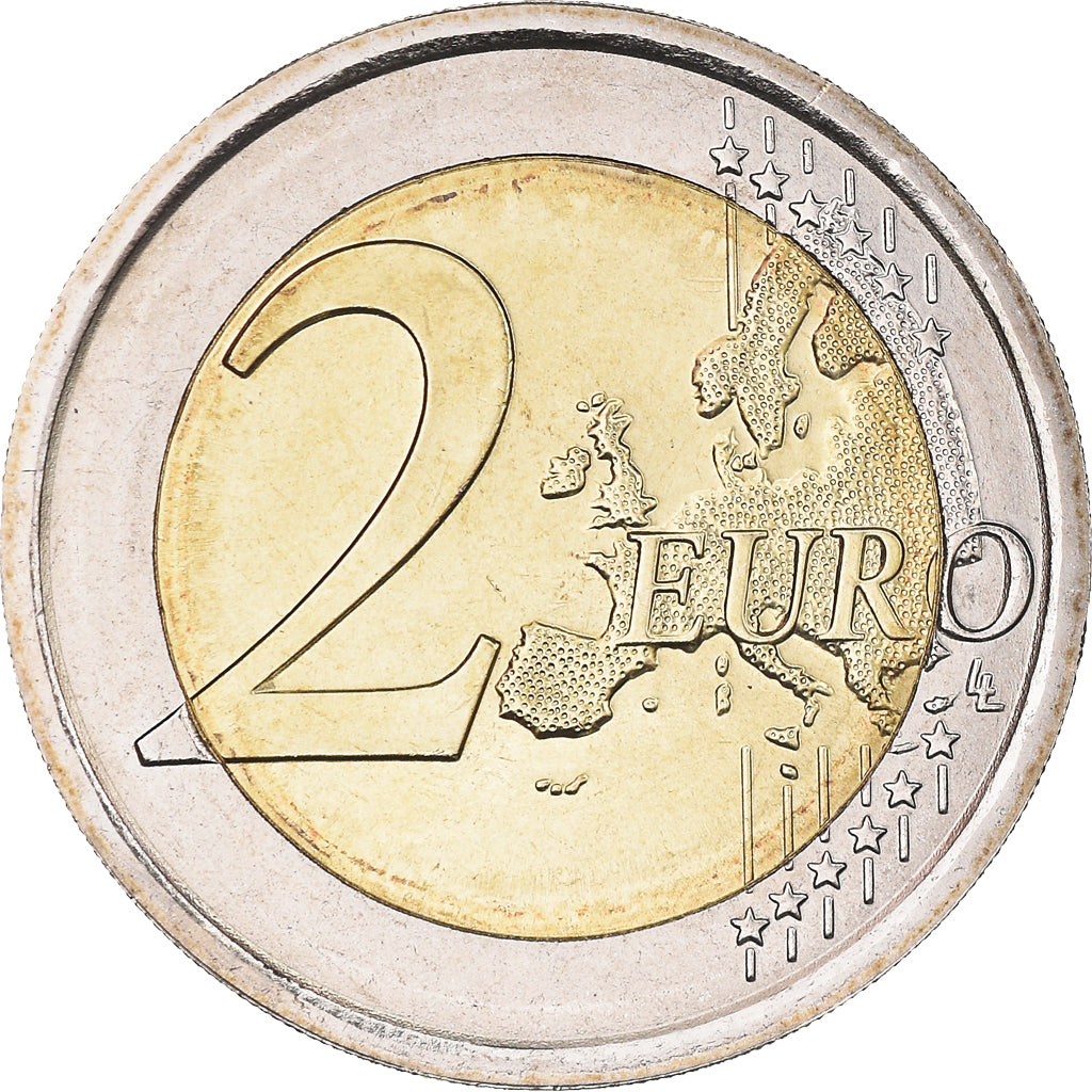 Italy, 2 Euro, Giuseppe Verdi, 2013, Rome, Colourized, MS(64), Bi-Metallic