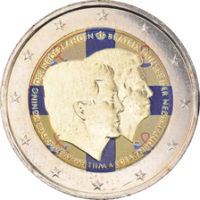 Países Baixos, 2 Euro, Willem-Alexander, 2014, Colourized, MS(63), Bimetálico