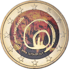 Eslovenia, 2 Euro, Postojna, 2013, Vantaa, Colourized, SC+, Bimetálico, KM:112