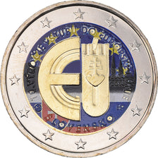 Slowakei, 2 Euro, 10ème anniversaire de l adhesion à l' UE, 2014, Colourized