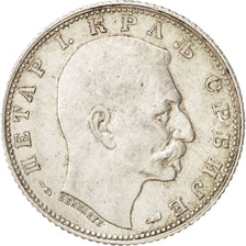 Münze, Serbien, Peter I, Dinar, 1915, Paris, VZ, Silber, KM:25.3