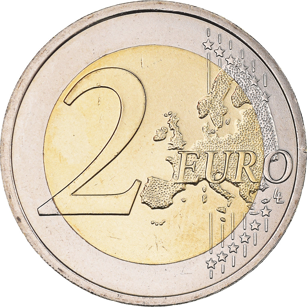 Slowakije, 2 Euro, Konstantin Metod, 2013, Stuttgart, Colourized, UNC-