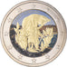 Greece, 2 Euro, Crète - Grèce, 2013, Athens, Colourized, MS(63), Bi-Metallic