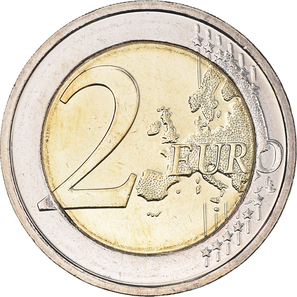 Belgium, 2 Euro, Queen Elisabeth, 2012, Colourized, AU(55-58), Bi-Metallic