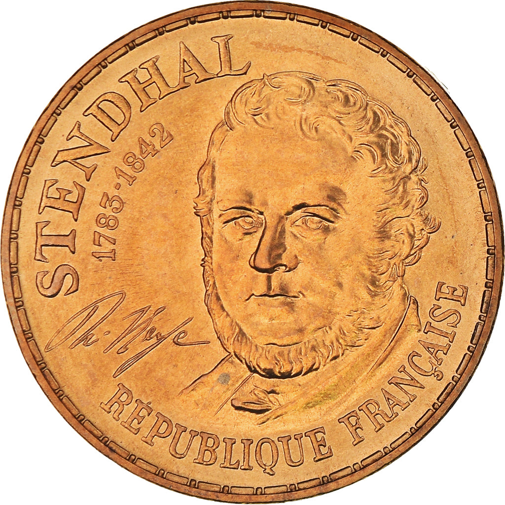 Munten, Frankrijk, Stendhal, 10 Francs, 1983, Paris, FDC, FDC, Nickel-Bronze