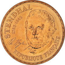 Munten, Frankrijk, Stendhal, 10 Francs, 1983, Paris, FDC, FDC, Nickel-Bronze