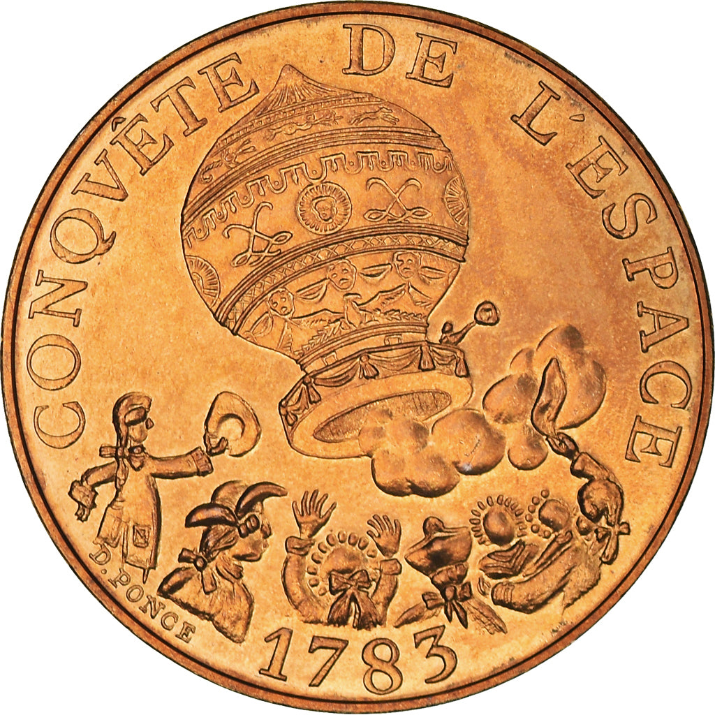 Coin, France, La conquête, 10 Francs, 1983, FDC, MS(65-70), Nickel-Bronze