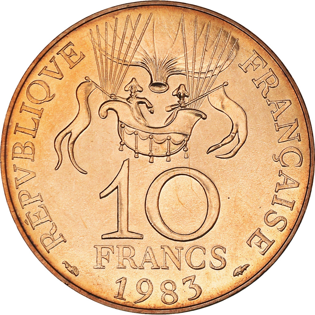 Coin, France, La conquête, 10 Francs, 1983, FDC, MS(65-70), Nickel-Bronze