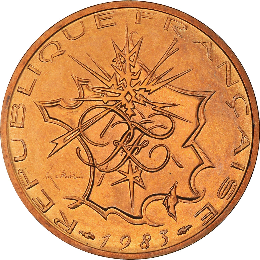 Münze, Frankreich, Mathieu, 10 Francs, 1983, Paris, FDC, STGL, Nickel-brass