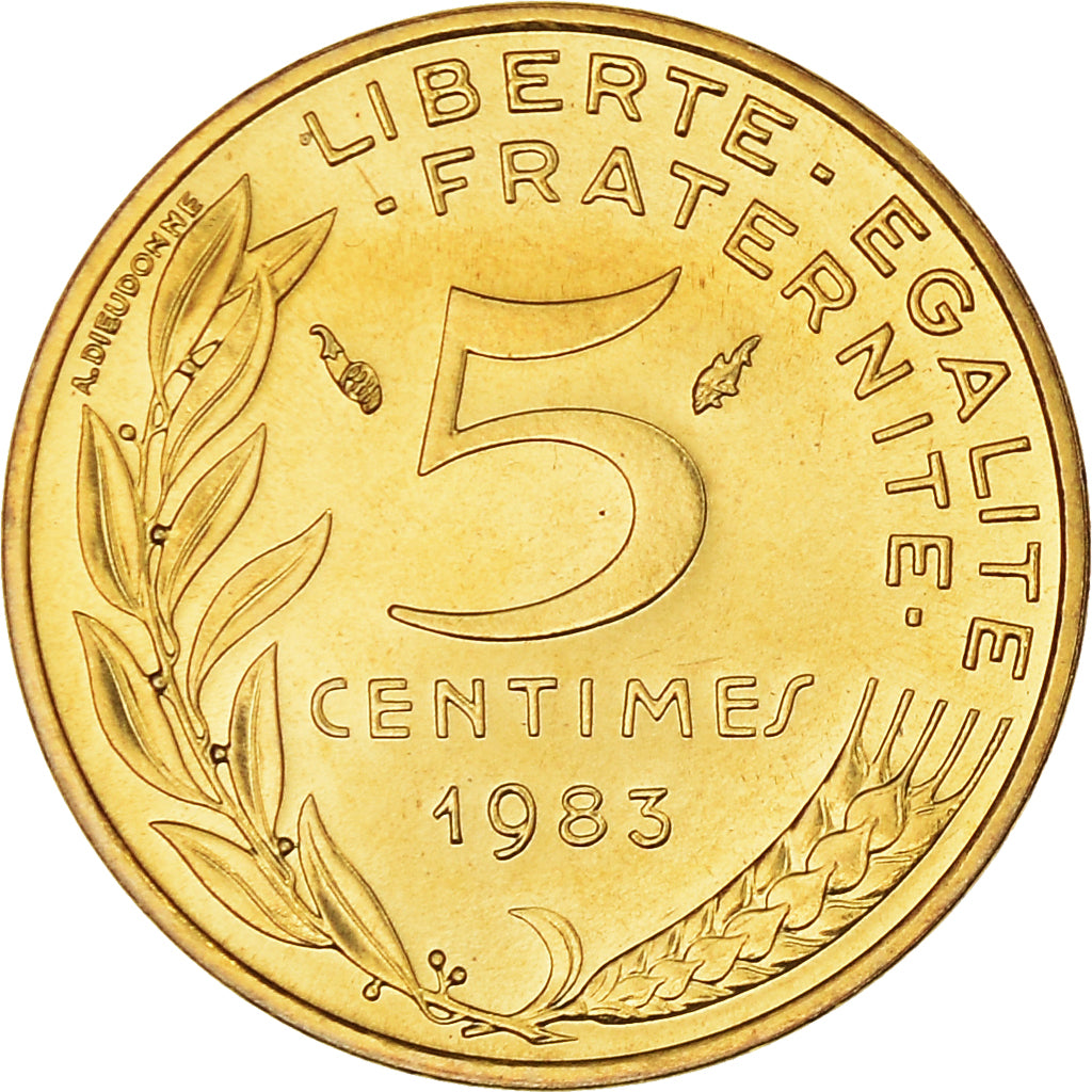 Coin, France, Marianne, 5 Centimes, 1983, Paris, FDC, MS(65-70)