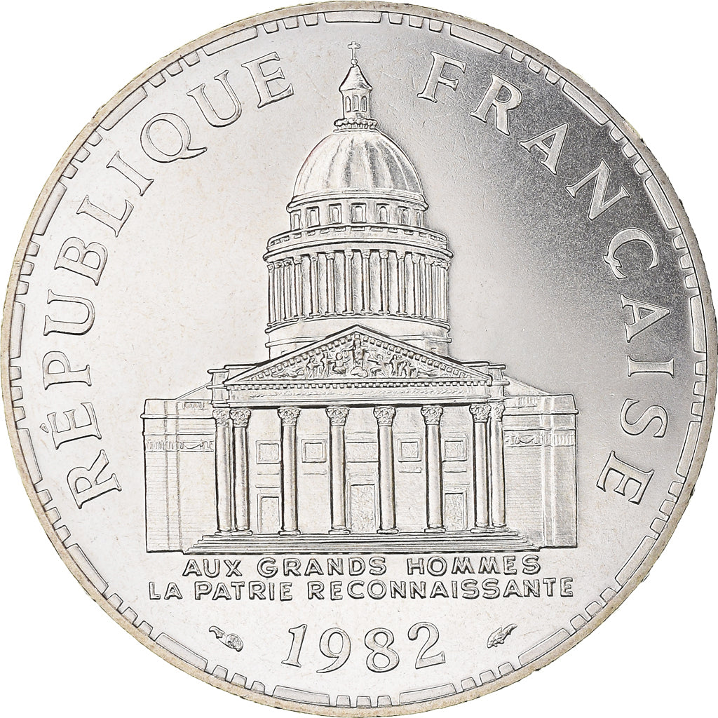 Coin, France, Panthéon, 100 Francs, 1982, Paris, FDC, MS(65-70), Silver