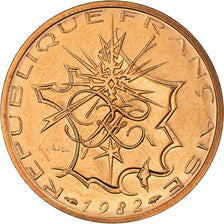 Coin, France, Mathieu, 10 Francs, 1982, Paris, FDC, MS(65-70), Nickel-brass