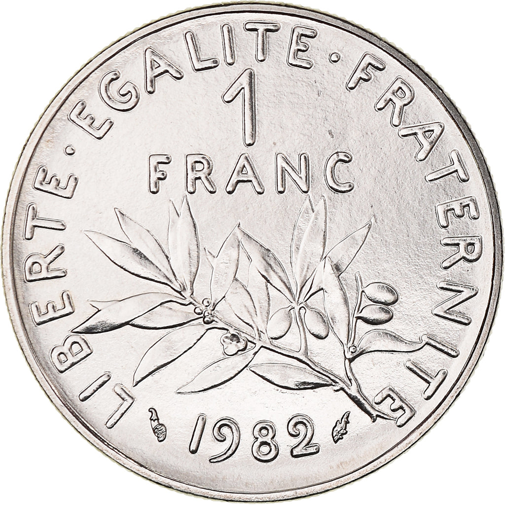 Moneta, Francia, Semeuse, Franc, 1982, Paris, FDC, FDC, Nichel, KM:925.1