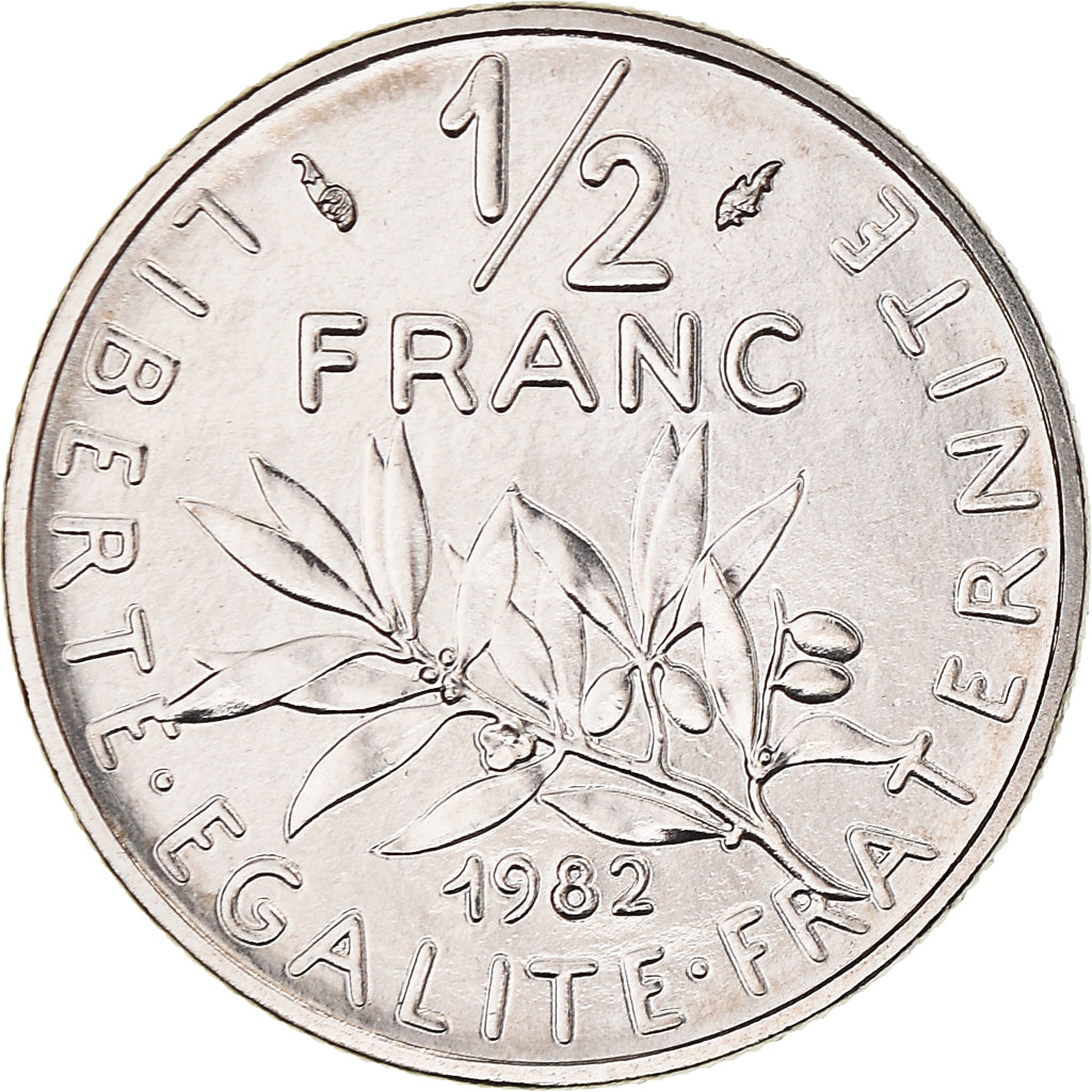 Coin, France, Semeuse, 1/2 Franc, 1982, Paris, FDC, MS(65-70), Nickel, KM:931.1