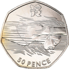 Moneta, Gran Bretagna, Elizabeth II, Aquatics, 50 Pence, 2011, British Royal