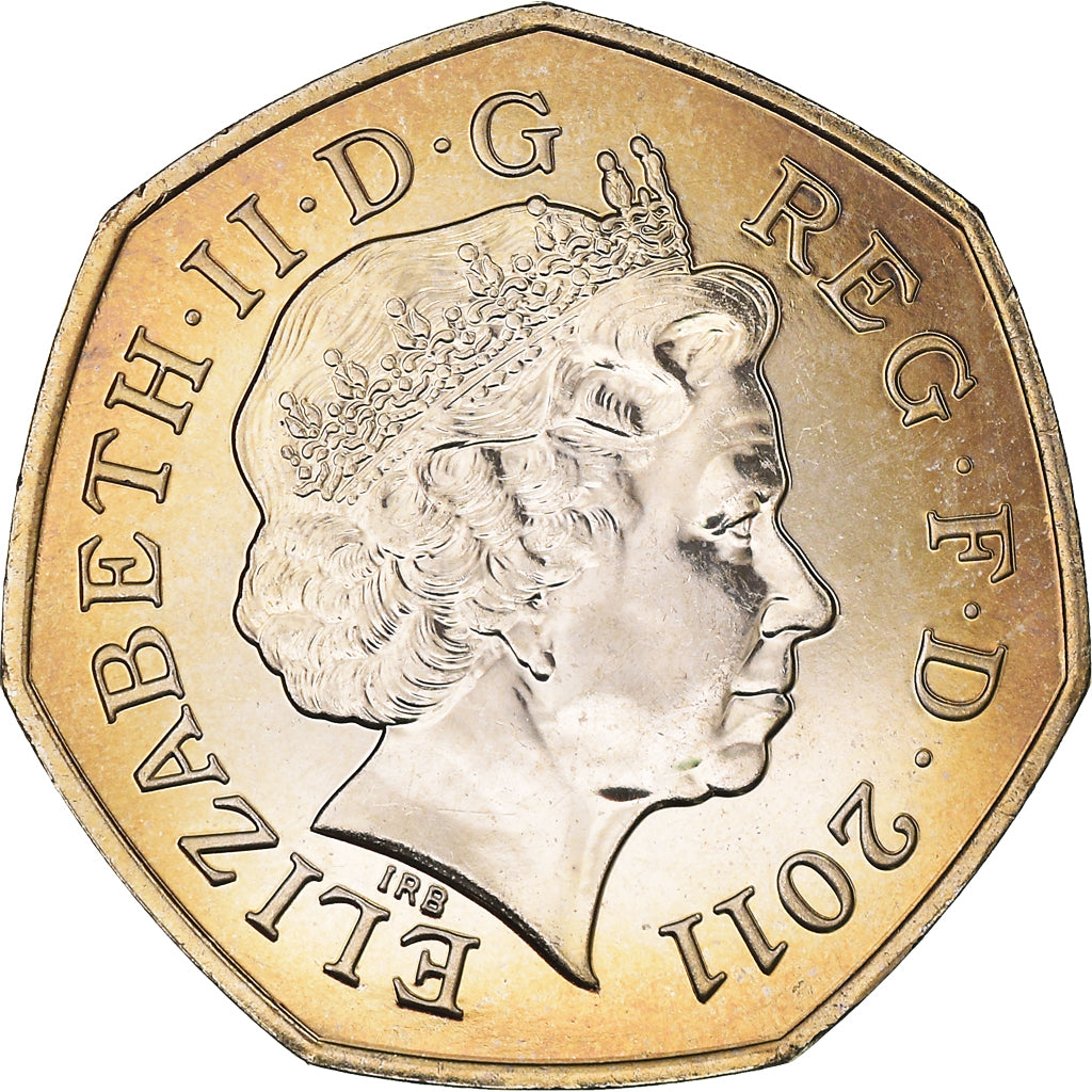 Moneta, Gran Bretagna, Elizabeth II, Aquatics, 50 Pence, 2011, British Royal