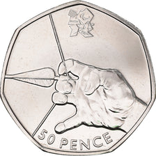 Coin, Great Britain, Elizabeth II, Archery, 50 Pence, 2011, British Royal Mint