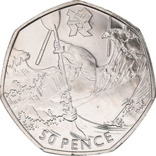 Coin, Great Britain, Elizabeth II, Canoeing, 50 Pence, 2011, British Royal Mint