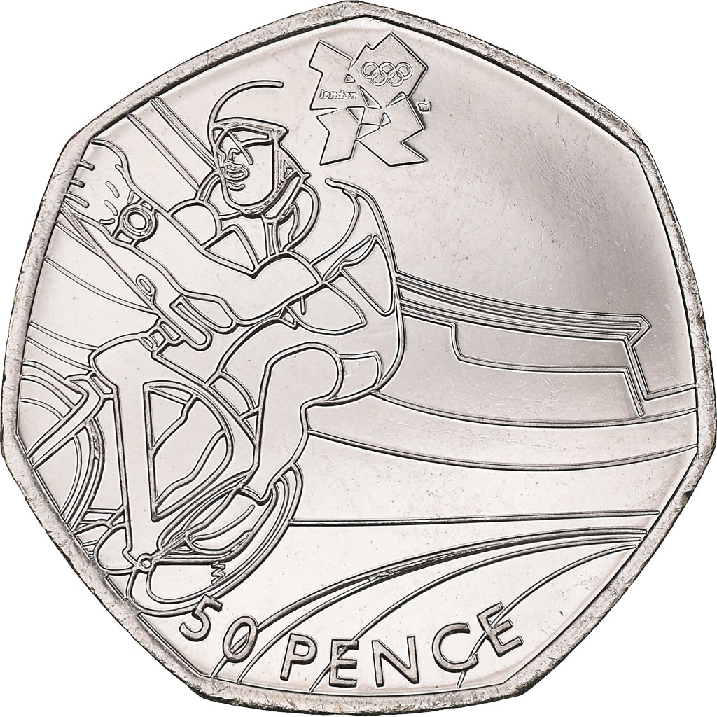 Coin, Great Britain, Elizabeth II, Cycling, 50 Pence, 2011, British Royal Mint