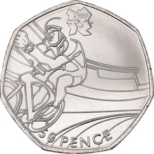 Coin, Great Britain, Elizabeth II, Cycling, 50 Pence, 2011, British Royal Mint