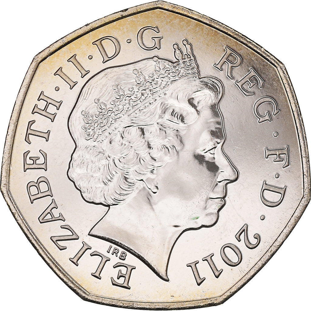 Coin, Great Britain, Elizabeth II, Cycling, 50 Pence, 2011, British Royal Mint