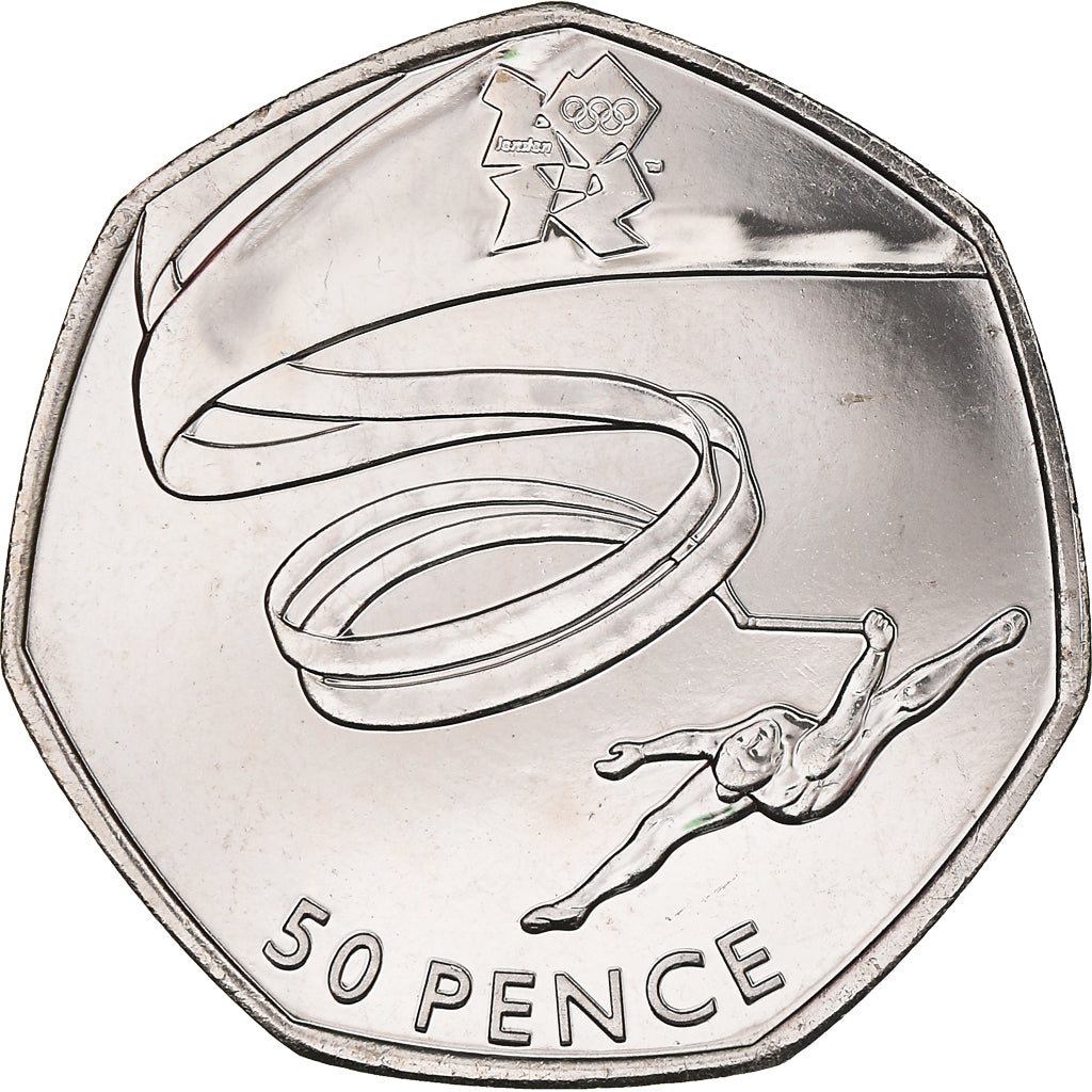 Moneta, Gran Bretagna, Elizabeth II, Gymnastics, 50 Pence, 2011, British Royal