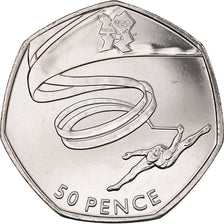 Moneta, Gran Bretagna, Elizabeth II, Gymnastics, 50 Pence, 2011, British Royal