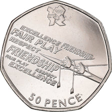 Coin, Great Britain, Elizabeth II, Rowing, 50 Pence, 2011, British Royal Mint