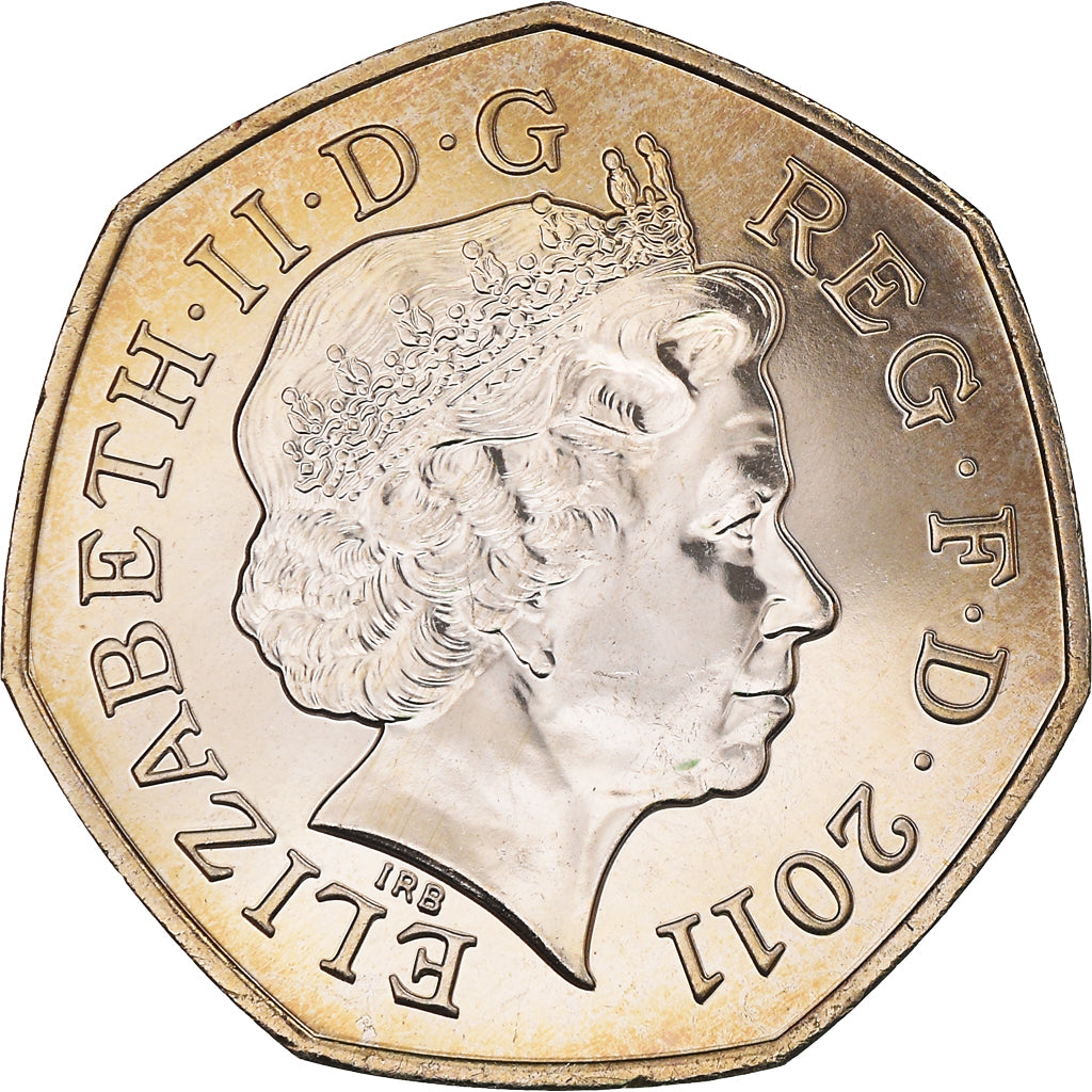 Coin, Great Britain, Elizabeth II, Equestrian, 50 Pence, 2011, British Royal