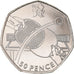 Coin, Great Britain, Elizabeth II, Table Tennis, 50 Pence, 2011, British Royal