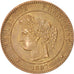 FRANCE, Cérès, 10 Centimes, 1887, Paris, KM #815.1, AU(55-58), Bronze, Gadoury #