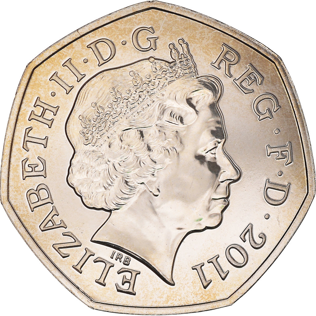 Moneta, Gran Bretagna, Elizabeth II, Volleyball, 50 Pence, 2011, British Royal