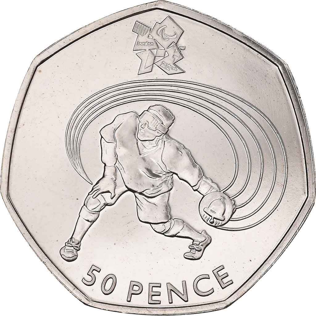 Moneta, Gran Bretagna, Elizabeth II, Goalball, 50 Pence, 2011, British Royal