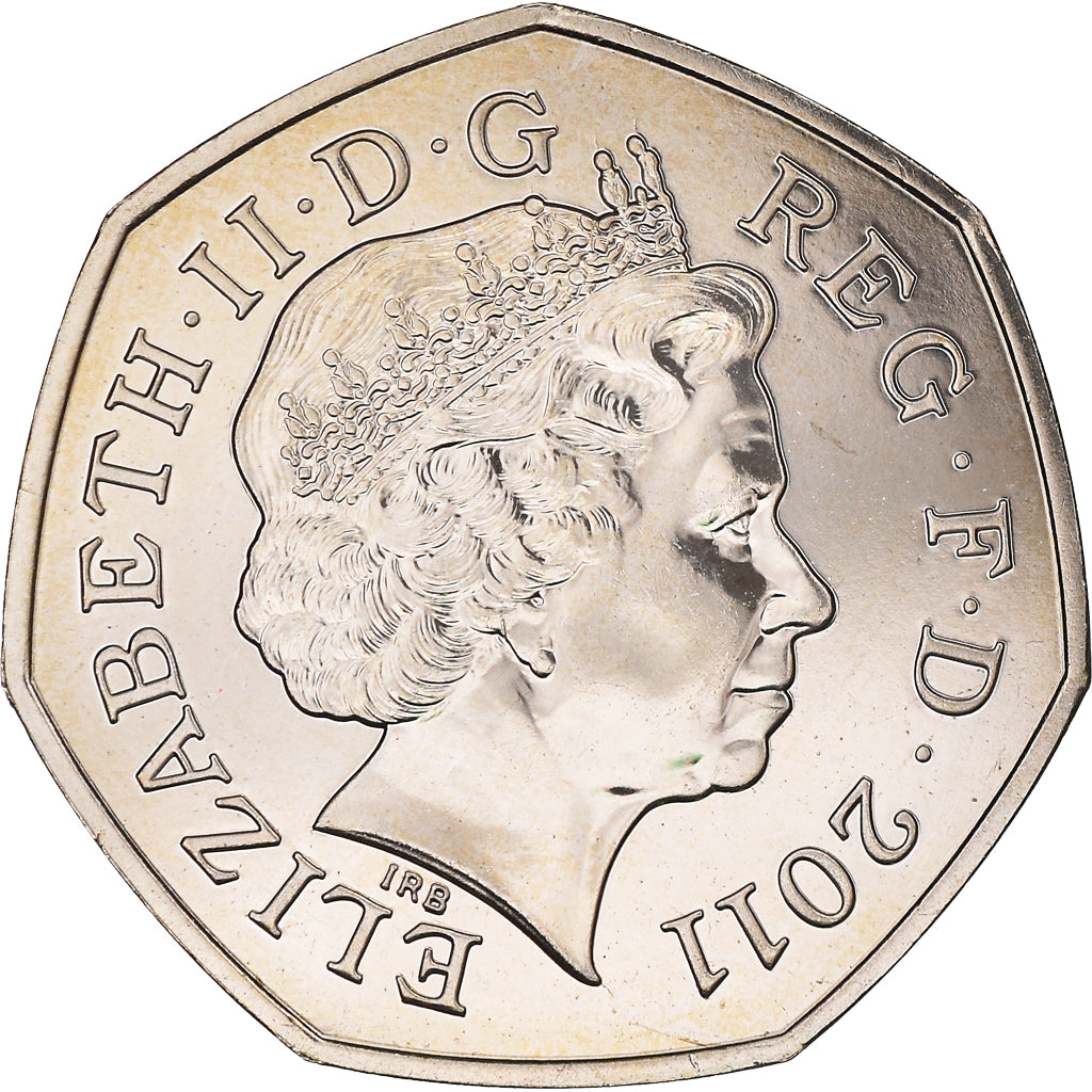 Moneta, Gran Bretagna, Elizabeth II, Goalball, 50 Pence, 2011, British Royal