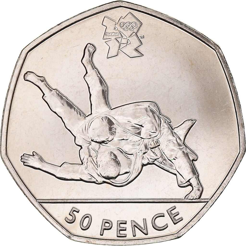 Moneta, Gran Bretagna, Elizabeth II, Judo, 50 Pence, 2011, British Royal Mint
