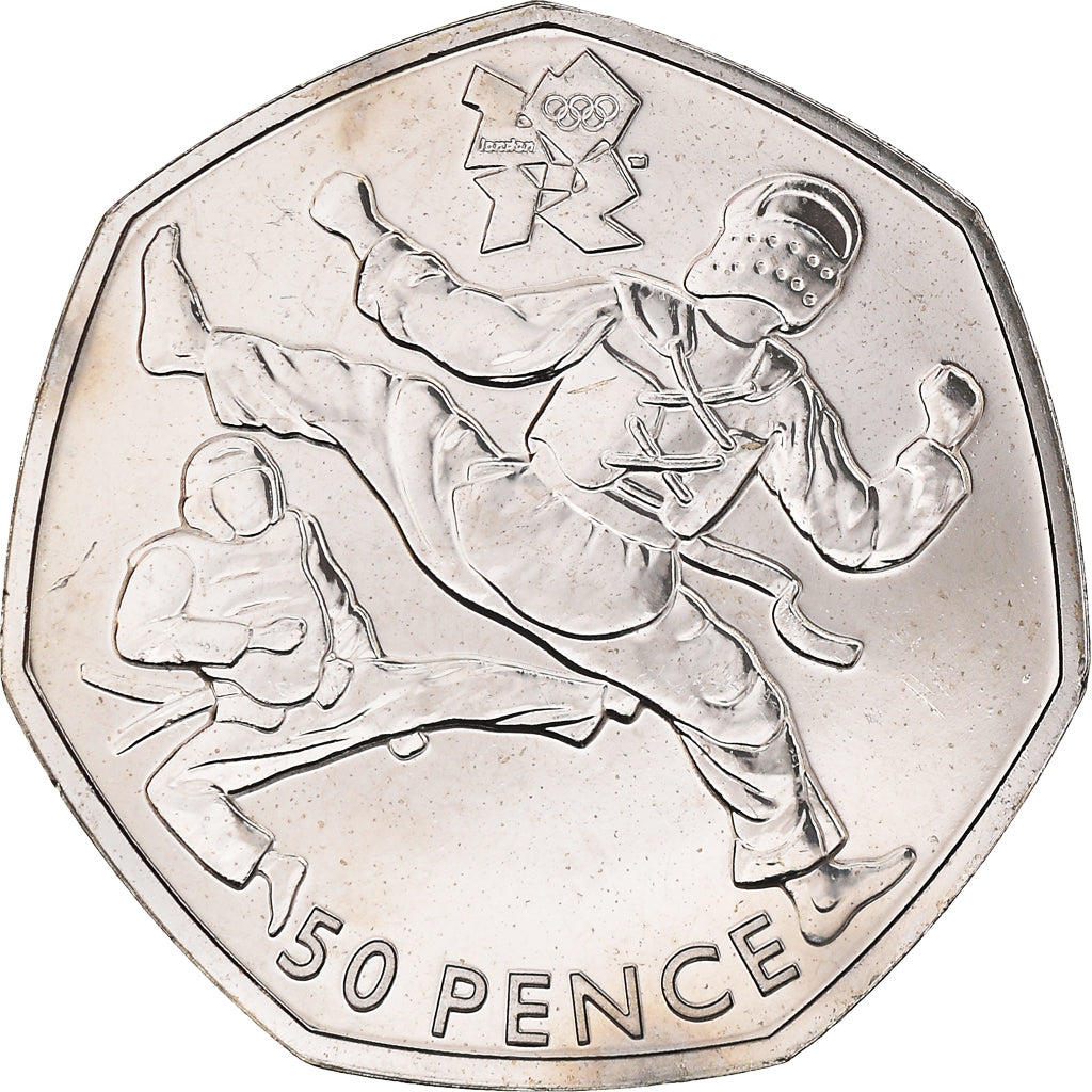 Moneta, Gran Bretagna, Elizabeth II, Taekwondo, 50 Pence, 2011, British Royal