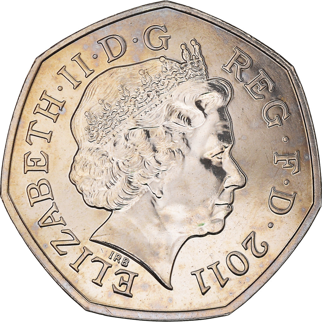 Coin, Great Britain, Elizabeth II, Wrestling, 50 Pence, 2011, British Royal
