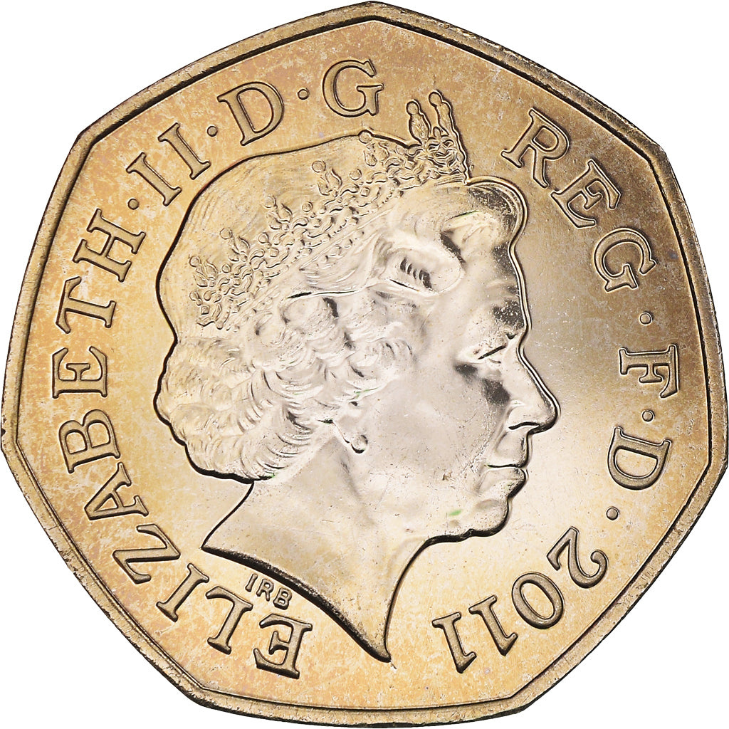 Coin, Great Britain, Elizabeth II, Boccia, 50 Pence, 2011, British Royal Mint