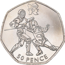 Moneta, Gran Bretagna, Elizabeth II, Fencing, 50 Pence, 2011, British Royal